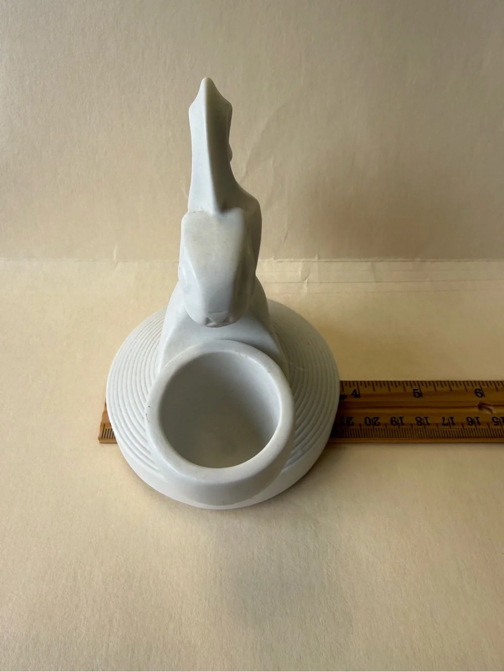 Jonathan Adler White Bisque Porcelain Squirrel Match Holder.